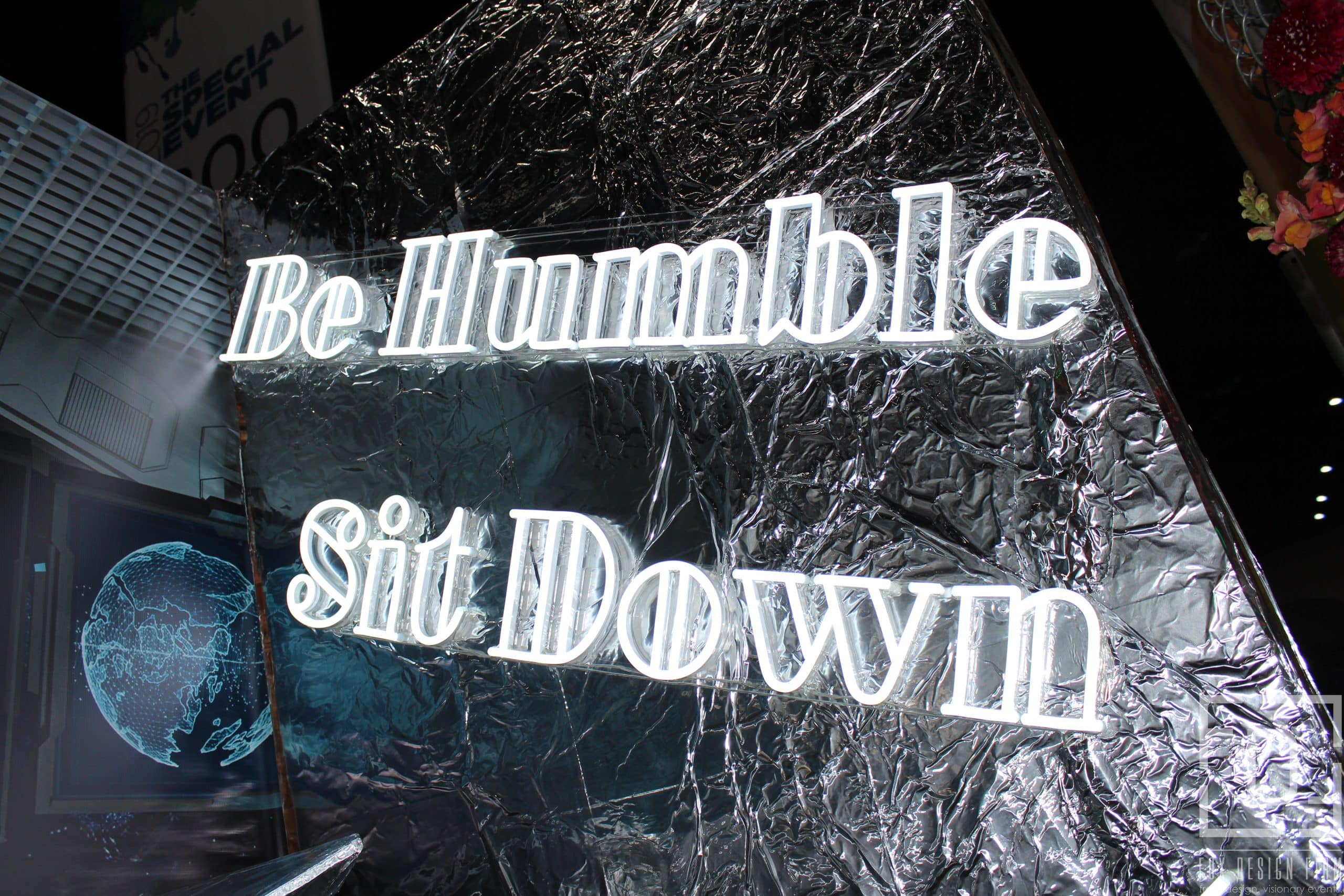 Be Humble Sit Down neon sign
